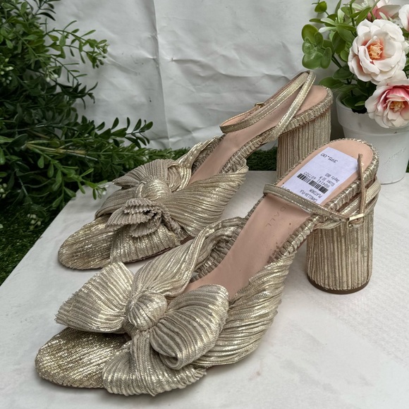 Loeffler Randall Camellia in champagne size 10 women’s party shoes block Heel - Picture 9 of 16